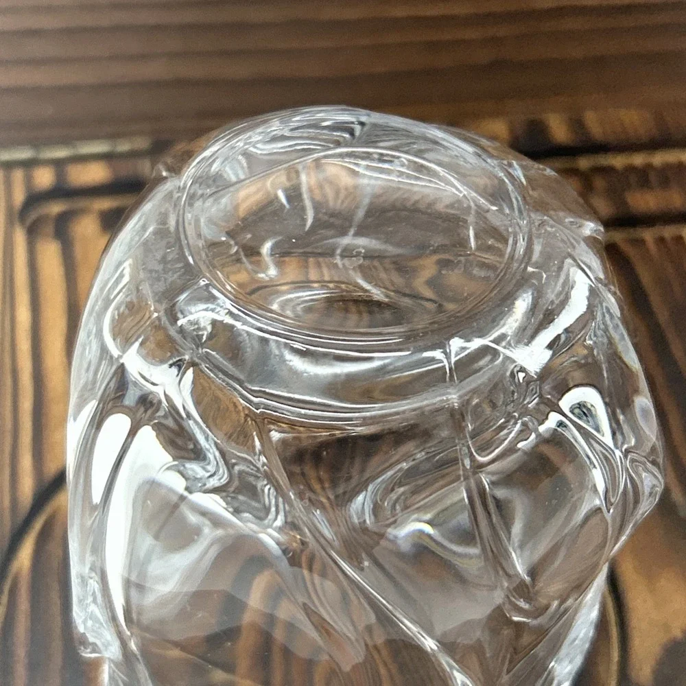 24%‎ Lead Crystal Rose Flower Votive Candle Holder Clear Glass Decor